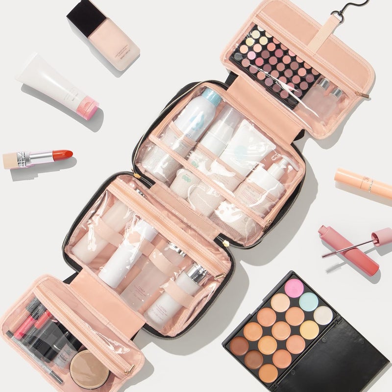 Qinline Personalized Gifts for Women, Initial Toiletry Bag Hanging Travel Organizer & Makeup Cosmetic Bag with Embroidery Letter Teacher Appreciation Gift Birthday Valentines Gifts for Mom Wife Friend Sister - Image 4